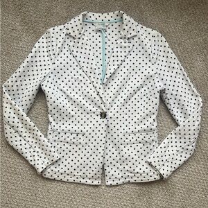 Boden White Polka Dot Jacket